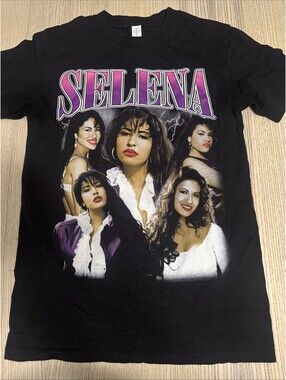 Selena Quintanilla Dream Collage T-Shirt Size Small Vintage Style Rap Tee Black